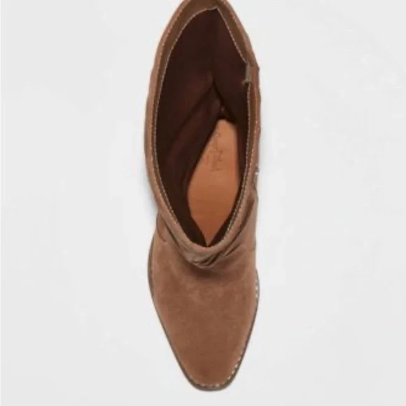 Suede knee high slouchy boots - Picture 4 of 7